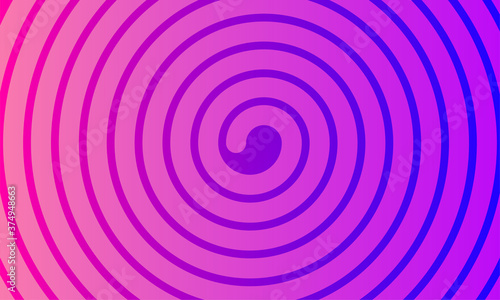 Banner with spiral  magic pink circle  graphic design element