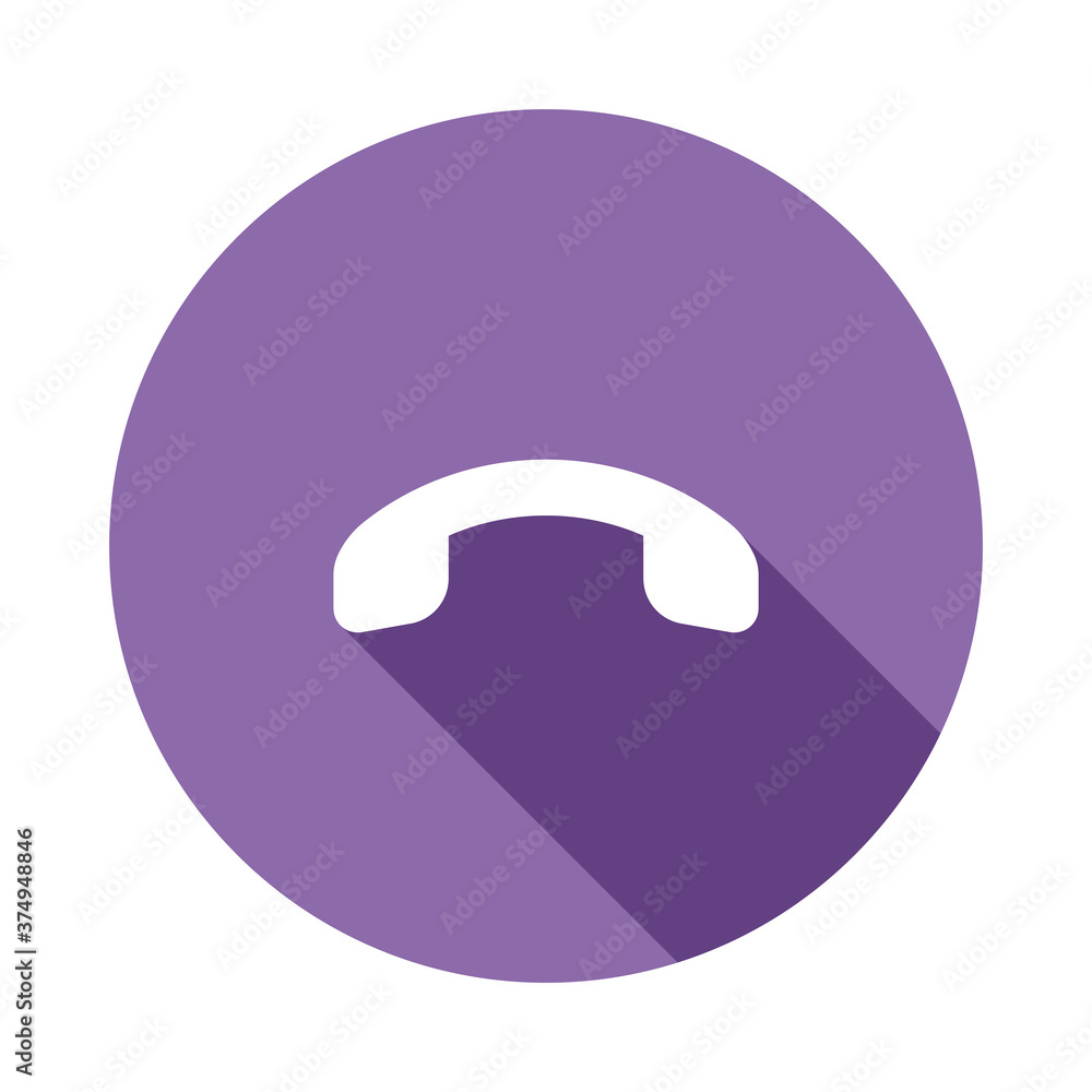 Phone call end vector icon. Flat sign for mobile concept and web Phone call end vector icon. Flat sign for mobile concept and web
