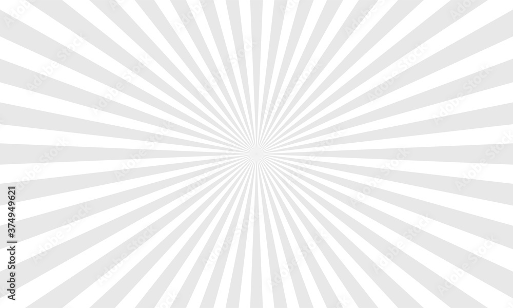 Abstract geometric monochrome background with rays from center - obrazy, fototapety, plakaty 