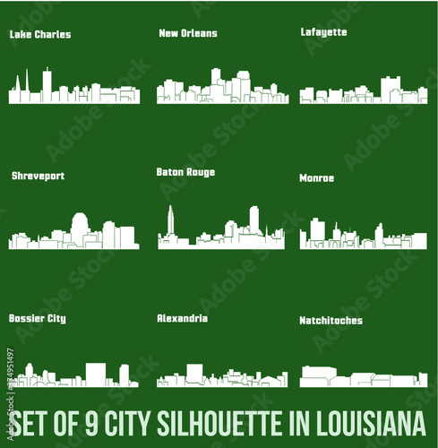 9 City in Louisiana ( Baton Rouge, Monroe, Shreveport, New Orleans, Lake Charles, Lafayette, Bossier City, Alexandria, Natchitoches )