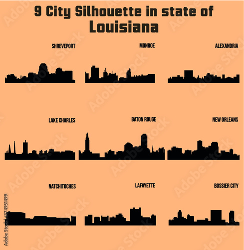 9 City in Louisiana ( Baton Rouge, Monroe, Shreveport, New Orleans, Lake Charles, Lafayette, Bossier City, Alexandria, Natchitoches )