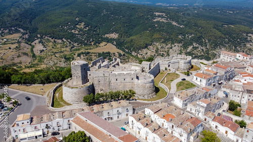 Valokuva Aerial view of the castle of Monte Sant'Angelo on the Gargano peninsula in Italy