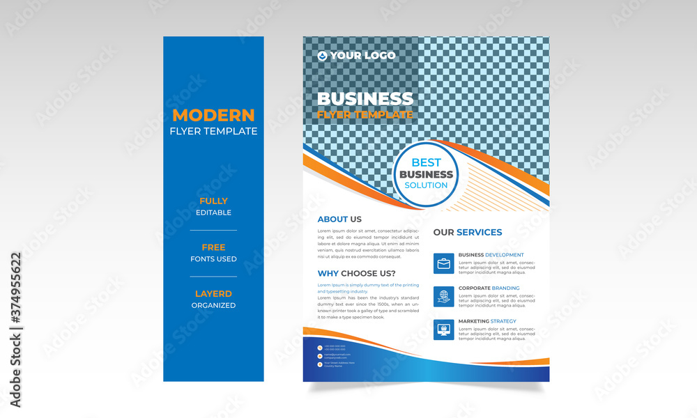 Modern corporate business flyer vector template design Modern corporate business flyer vector template design