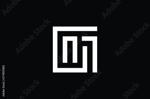 Minimal Innovative Initial GM logo and MG logo. Letter GM MG creative elegant Monogram. Premium Business logo icon. White color on black background