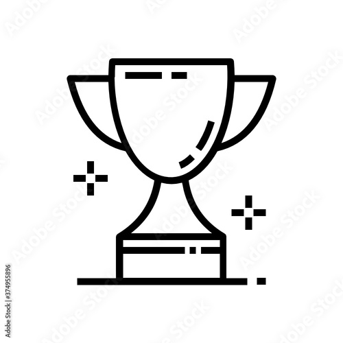 
A cup or other decorative object awarded as a prize for a victory, trophy in style 
