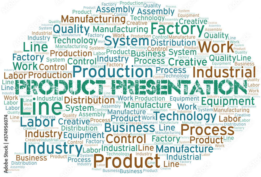 Product Presentation word cloud create with text only. Product Presentation word cloud create with text only.
