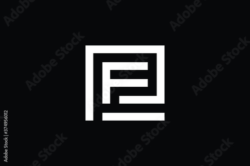 Minimal Innovative Initial PE logo and EP logo. Letter PE EP creative elegant Monogram. Premium Business logo icon. White color on black background