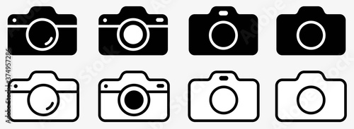 Сamera icons set. Photo camera vector icon for apps and websites.Vector illustration