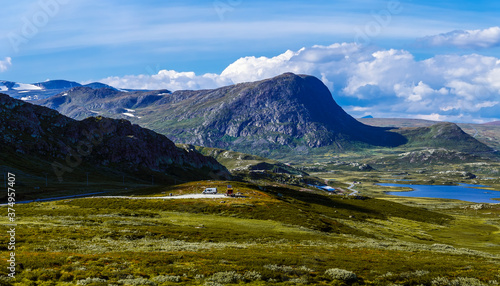 Landscape in the Jotunheimen national park ,Norway mountain area. photo