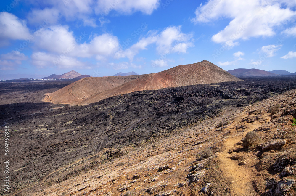 Volcanic landscape of Lanzarote Island, Spain