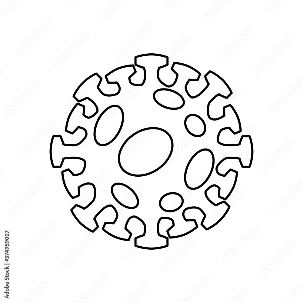covid19 virus particle isolated icon covid19 virus particle isolated icon