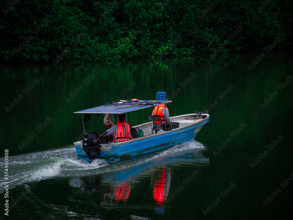 Fototapeta premium boat on the lake