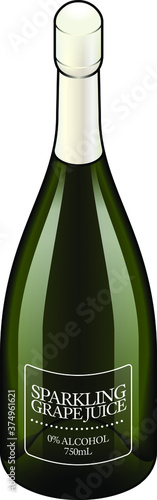 A bottle of non-alcoholic sparkling wine / champagne.