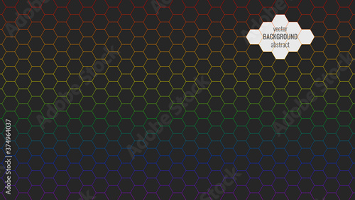 Lgbt pride. Vector abstract hexagonal rainbow background. The concept of sexual tolerance, ending homophobia, same-sex relationships, homosexuality. Hex in rainbow colors