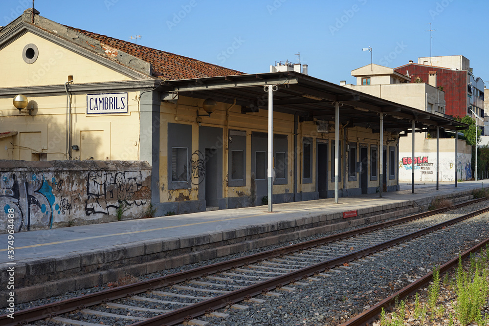Old Train Stataion in Cambrils, Costa Dorada, Spain