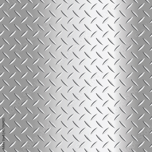 Metal flooring seamless pattern. Steel diamond plate