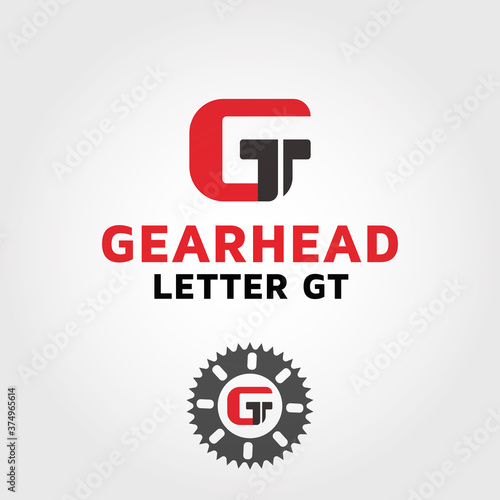 Initial GT, Letter TG with gear icon photos, images, assets