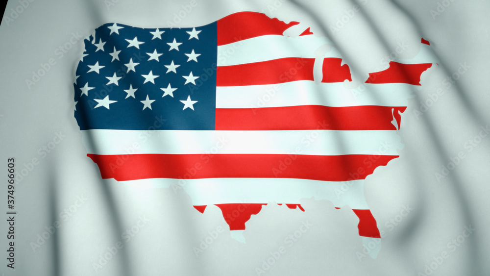 waving flag, us border and flag, background, 3d illustration. Election day. Independence day 4th July waving flag, us border and flag, background, 3d illustration. Election day. Independence day 4th July