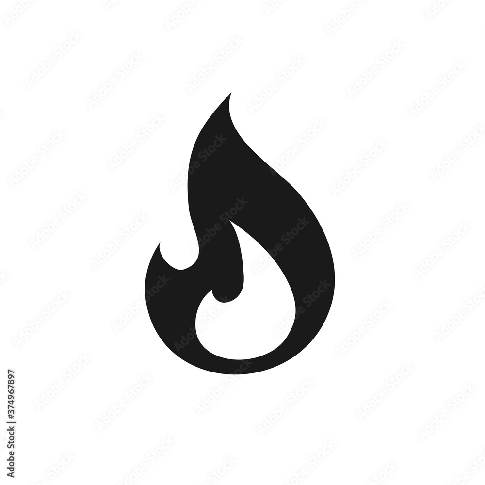 Fire icon. Vector illustration on withe background. Isolated. Fire icon. Vector illustration on withe background. Isolated.