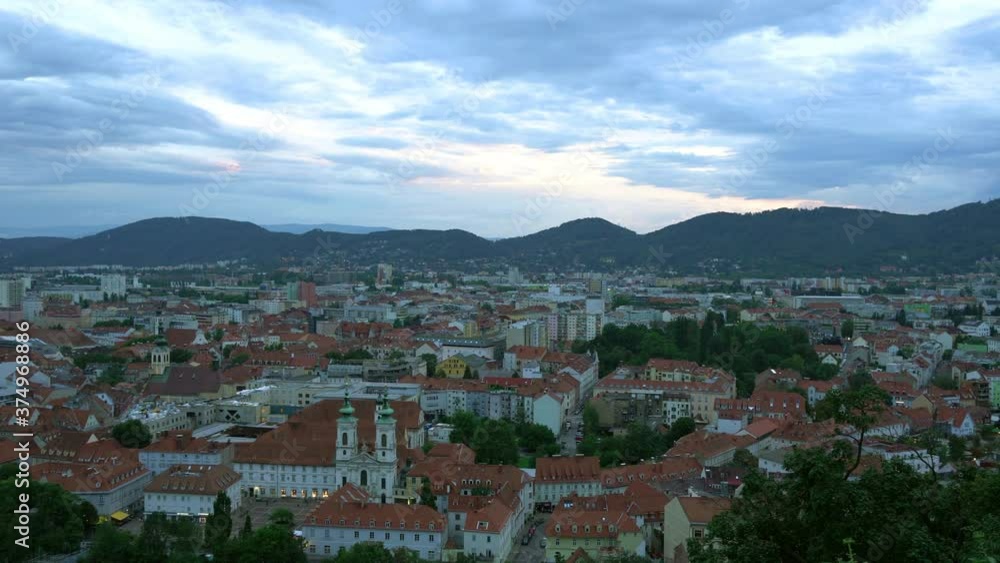 the panorama of Graz the panorama of Graz