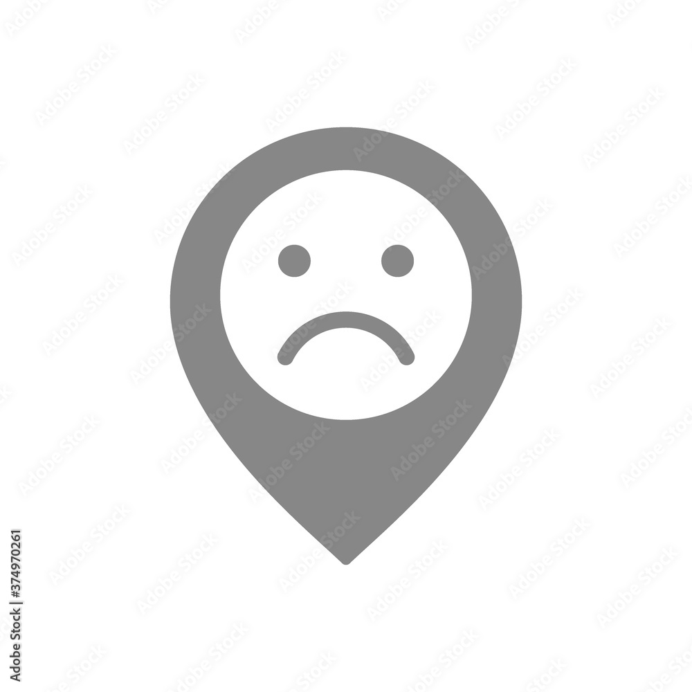 User Profile with Sad Face Line Icon. Sad Rating, Dislike, Feedback Symbol  Stock Vector - Illustration of group, grief: 182540085