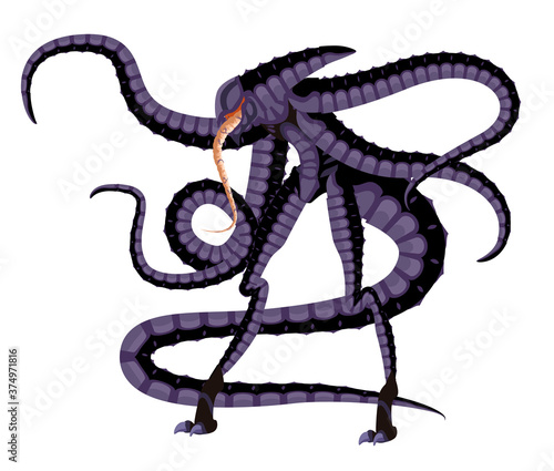 hungry evil dark alien monster creature