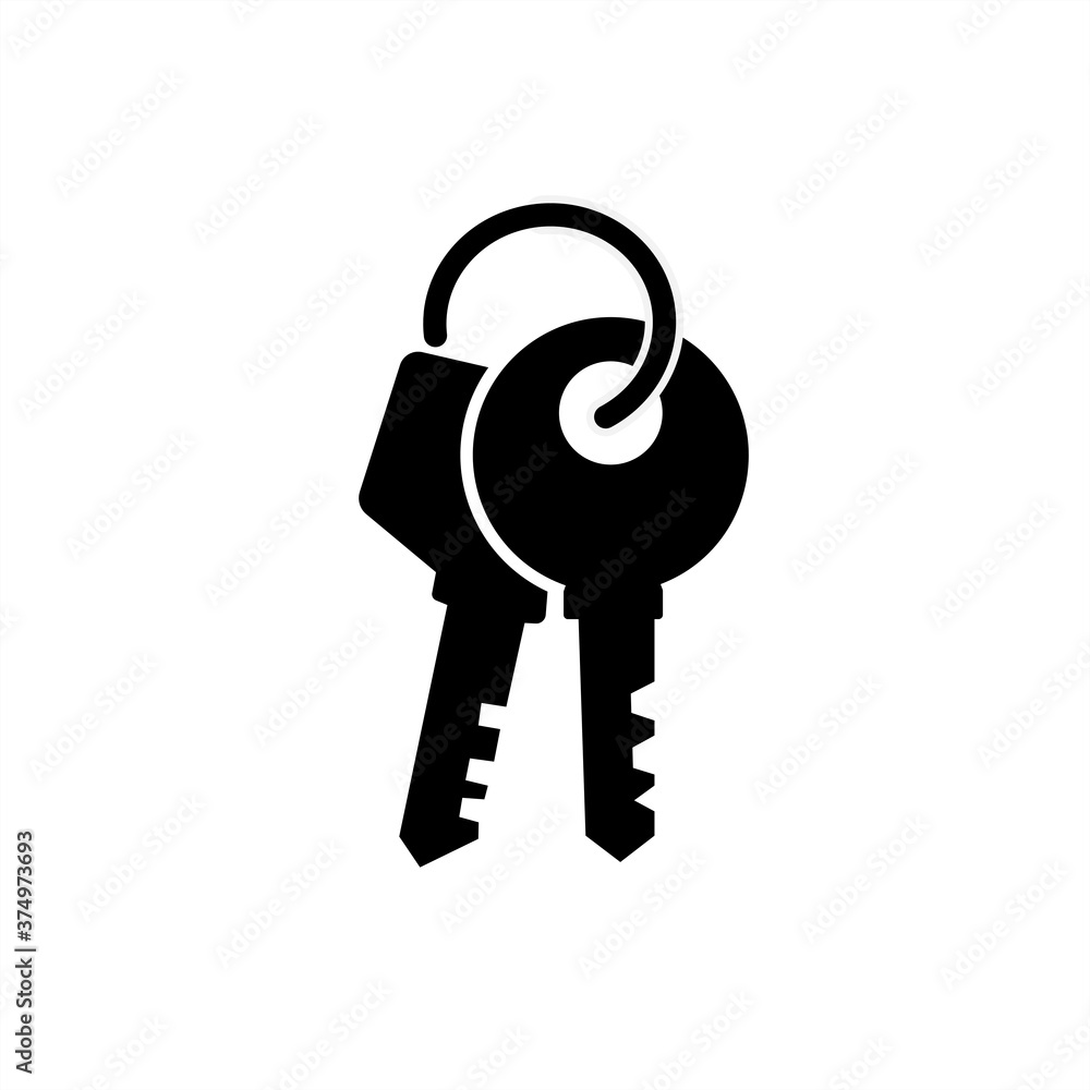 Keys Icon on White Background. Vector Keys Icon on White Background. Vector