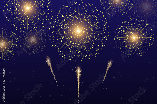 Vector gold Firework