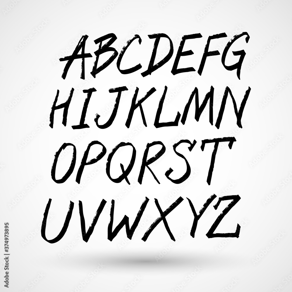 Vector Hand Drawn Alphabet Font Vector Hand Drawn Alphabet Font