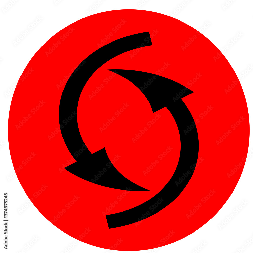 icon. icon. red circle with black arrows pointing towards each other icon. icon. red circle with black arrows pointing towards each other