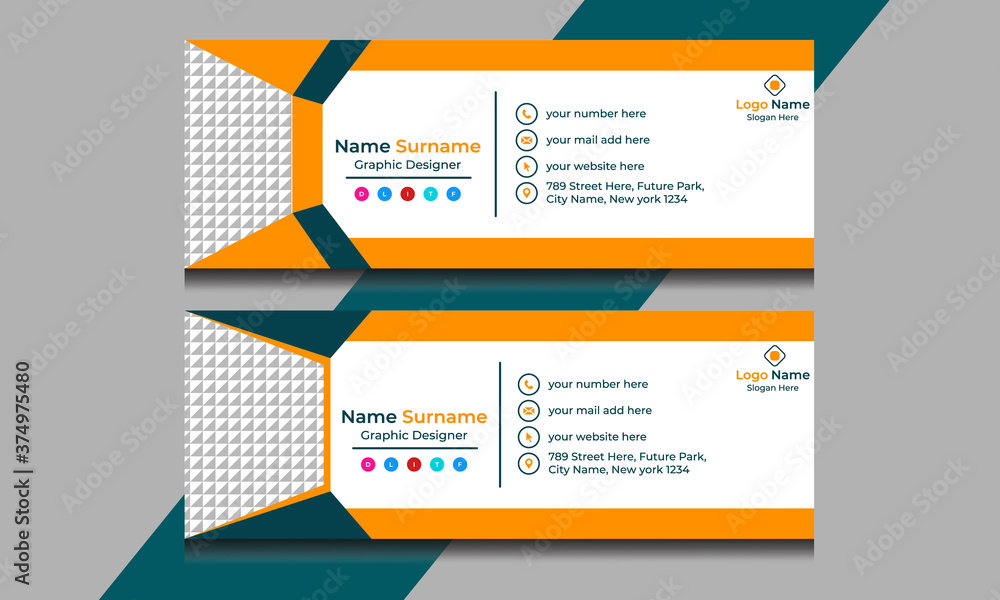 Flat and Modern E-mail Signature Templates Design Flat and Modern E-mail Signature Templates Design
