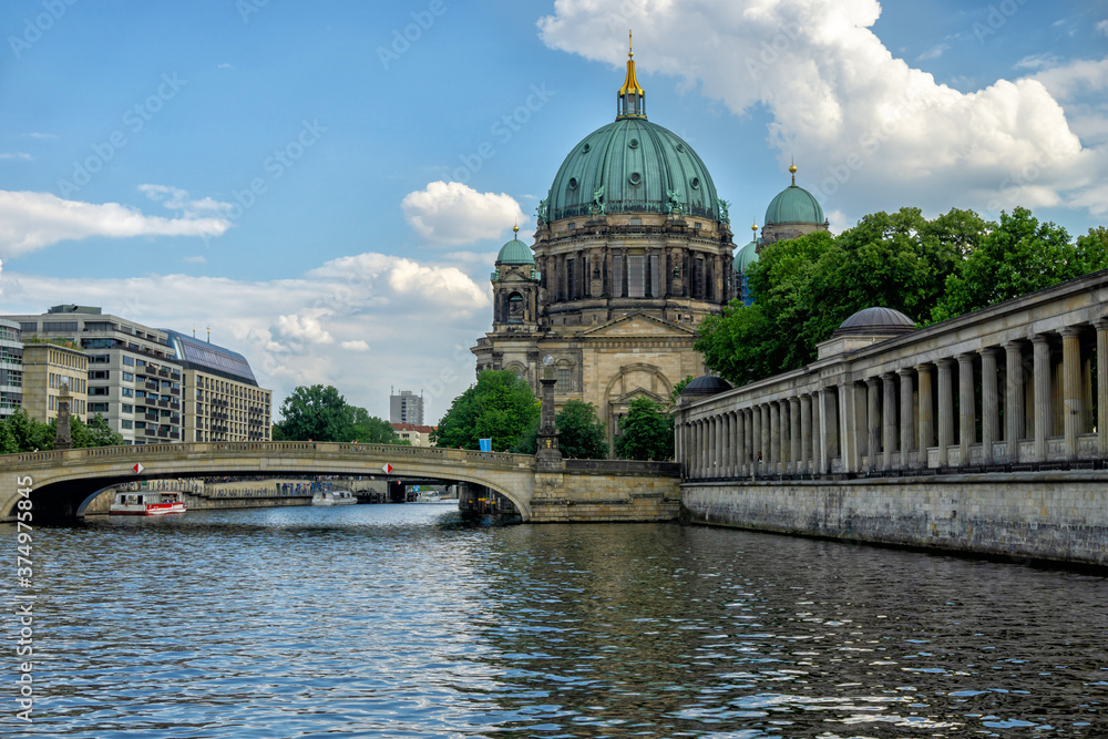 Berlin Cathedral on the river Spree