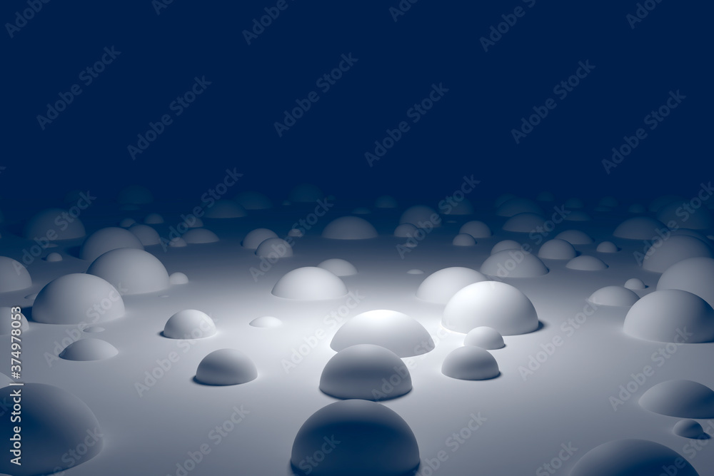 Abstract bubbles in spot light. 3d render Abstract bubbles in spot light. 3d render