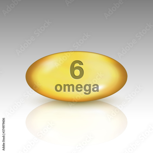 Omega 6. vitamin drop pill