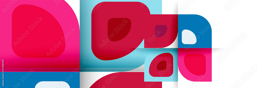 Set of vector modern geometric abstract backgrounds with repeating abstract round shapes patterns and shadow effects Set of vector modern geometric abstract backgrounds with repeating abstract round shapes patterns and shadow effects