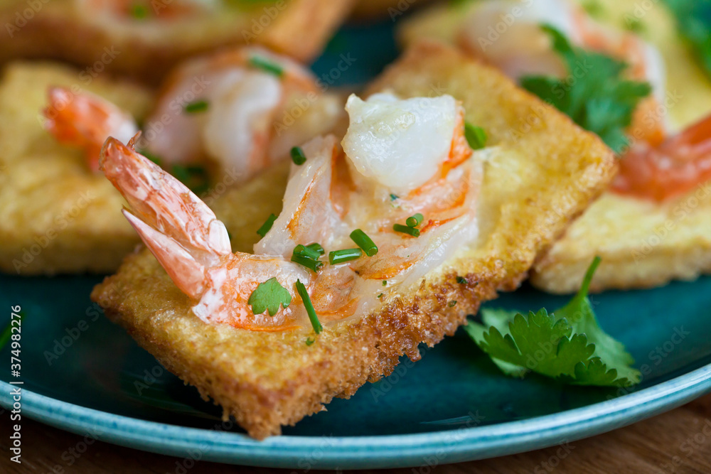 Shrimp Toast on Platter Shrimp Toast on Platter