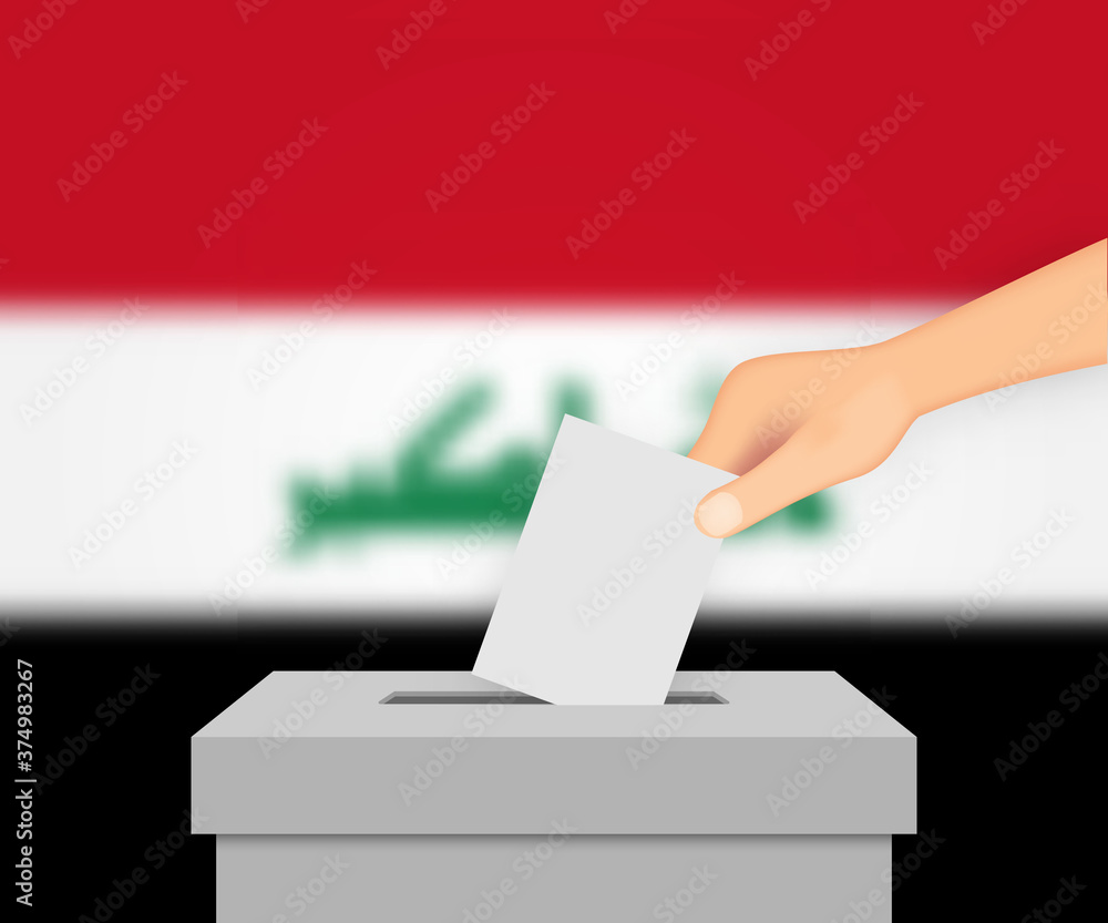 Iraq election banner background. Template for your design Iraq election banner background. Template for your design