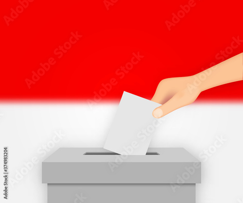 Indonesia election banner background. Template for your design