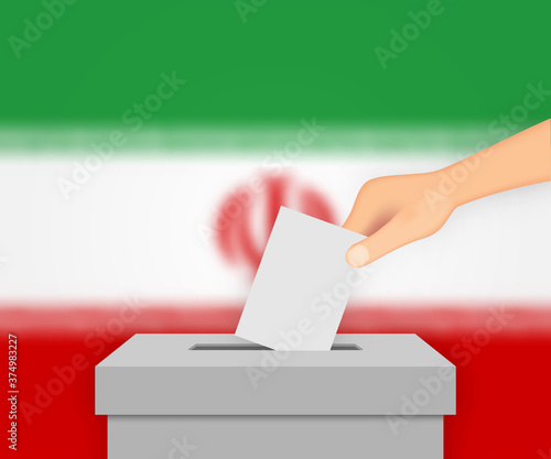 Iran election banner background. Template for your design