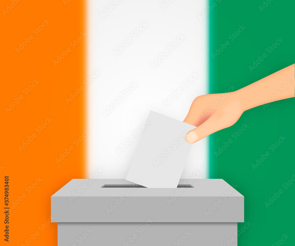 Ivory Coast election banner background. Template for your design Ivory Coast election banner background. Template for your design