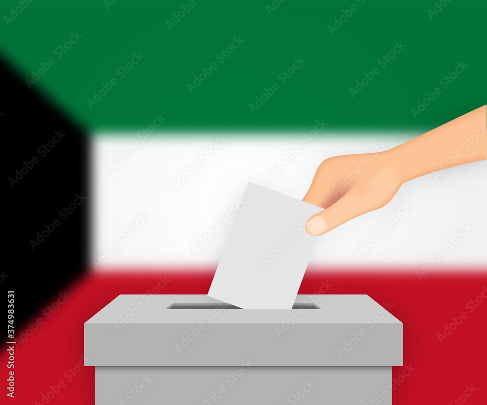 Kuwait election banner background. Template for your design Kuwait election banner background. Template for your design