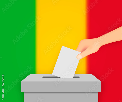 Mali election banner background. Template for your design