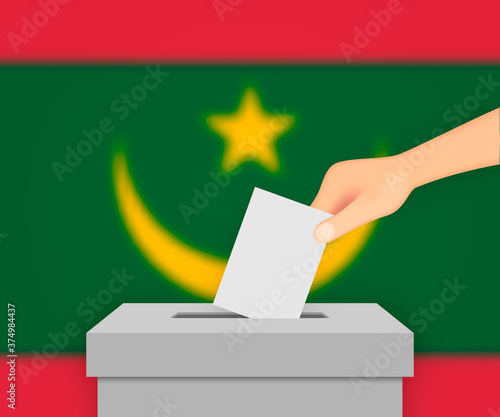 Mauritania election banner background. Template for your design