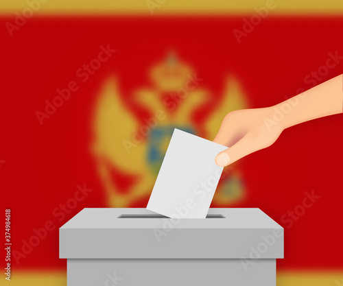 Montenegro election banner background. Template for your design