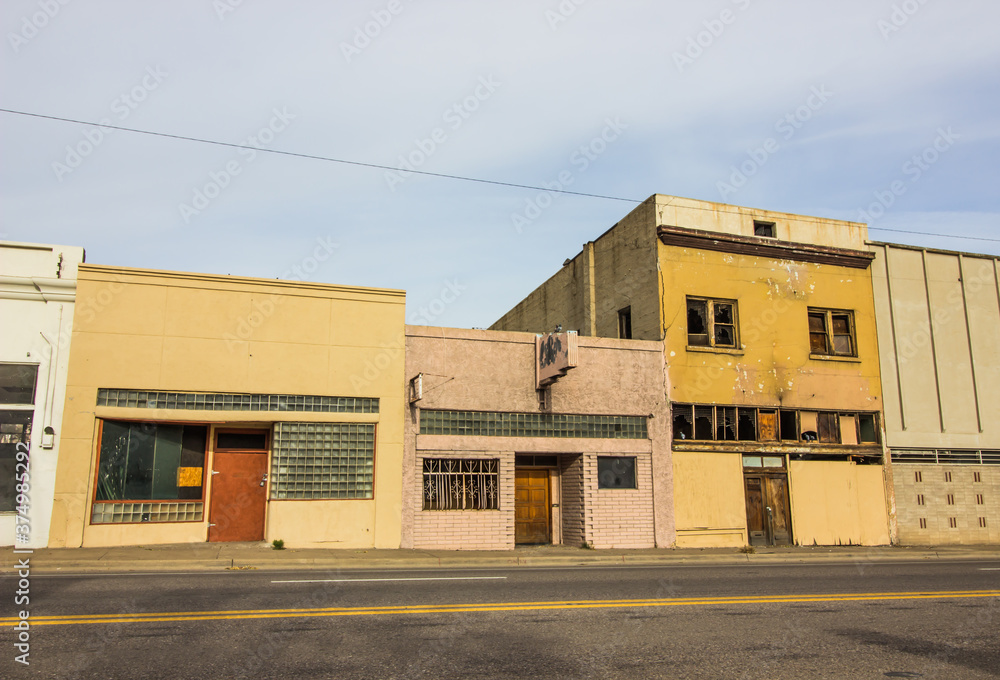 Distressed Commercial Store Front Business Buildings