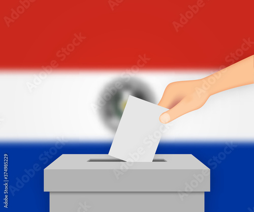 Paraguay election banner background. Template for your design