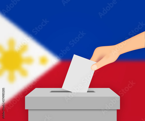 Philippines election banner background. Template for your design