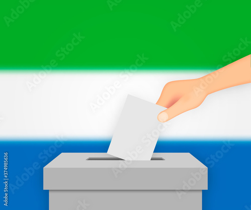 Sierra Leone election banner background. Template for your design