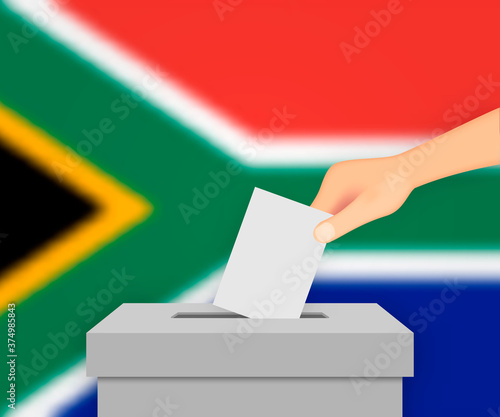 South Africa election banner background. Template for your design