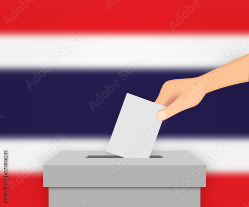 Thailand election banner background. Template for your design